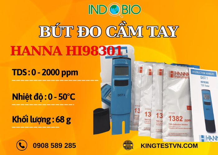 Bút Đo TDS/Nhiệt Độ&nbsp;Hanna HI98301